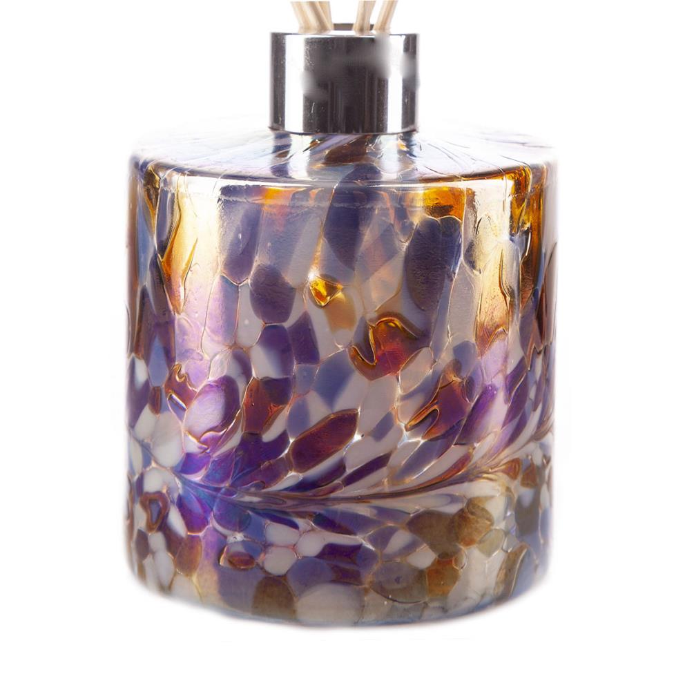 Amelia Art Glass White, Blue & Red Cylinder Reed Diffuser Extra Image 1